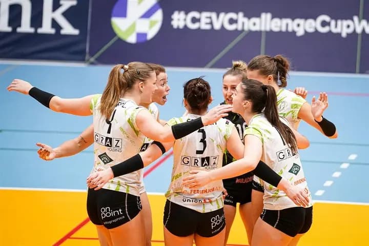 UVC Graz Damen verlieren Hinspiel in Dänemark