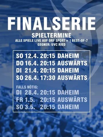 TSV Herren: Finalserie steht fest – alle Termine im Überblick