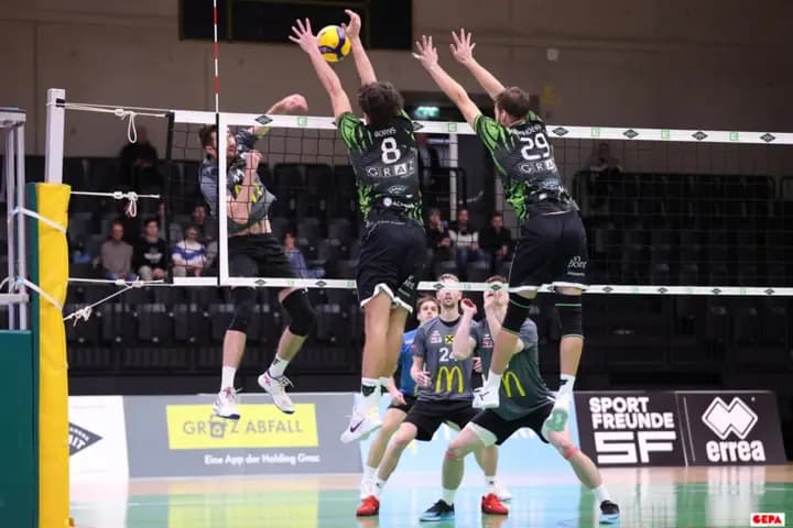 UVC Graz Herren mit knapper Niederlage
