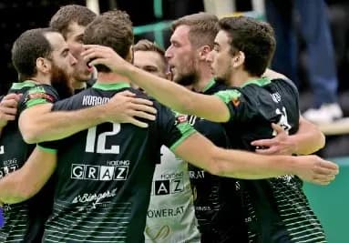 UVC Graz: Meister gegen Aufsteiger / Europacupsieg der Herren